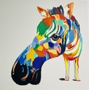 Acrylbild „Zebra bunt“(Auf Bestellung)