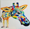 Acrylbild „Giraffe bunt“(auf Bestellung)