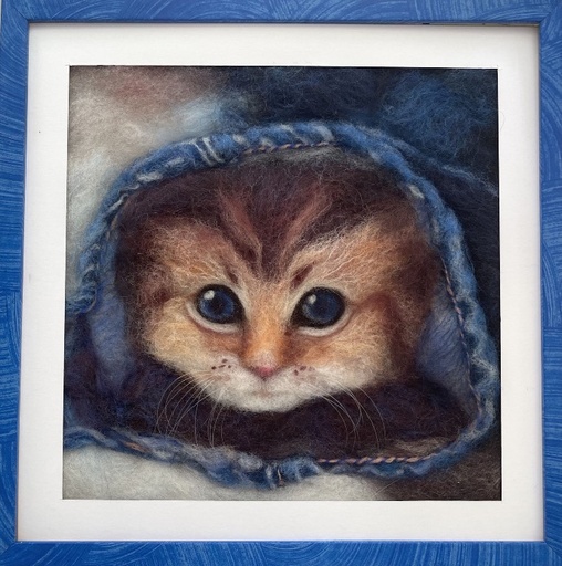 Cat&Jeans 3D-Wollbild