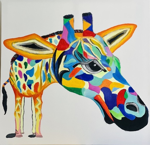 Acrylbild „Giraffe bunt“(auf Bestellung)